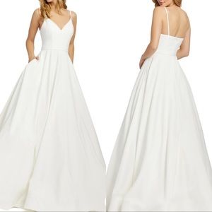 Ieena For Max Duggal White Ballgown NWOT